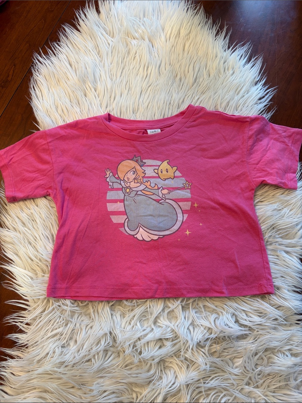 Kids Pink Graphic Tee with Princess Rosalina Print
